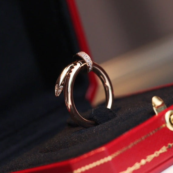 CARTIER JUSTE RING 2.65MM PINK GOLD DIAMOND