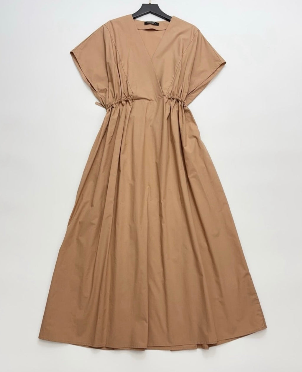 MAX MARA 25S V-NECK SHORT-SLEEVE RAGLAN DRESS 113