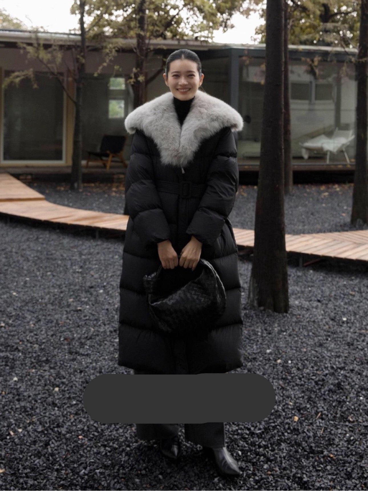 MAX MARA 25S FOX FUR COLLAR DOWN JACKET 180