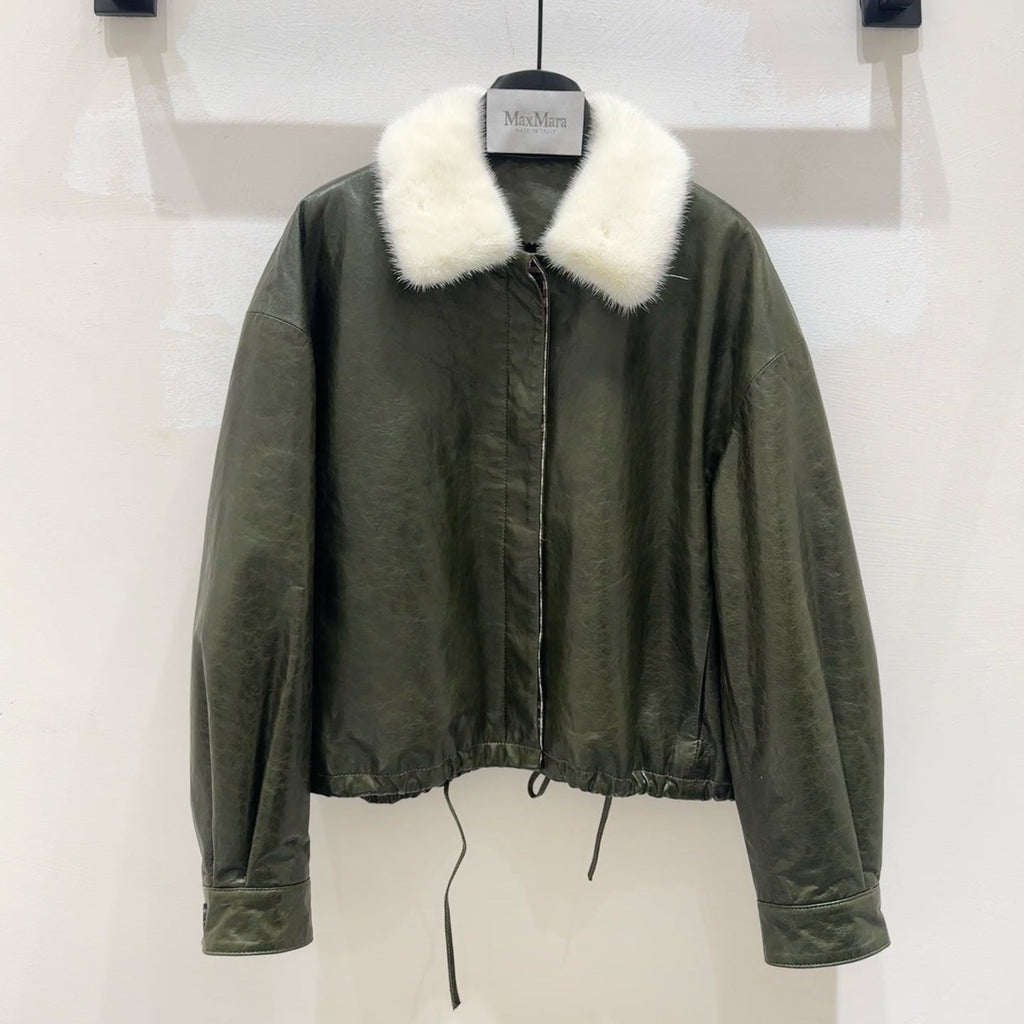 MAX MARA 25S SHEEPSKIN AND MINK FUR COAT 153