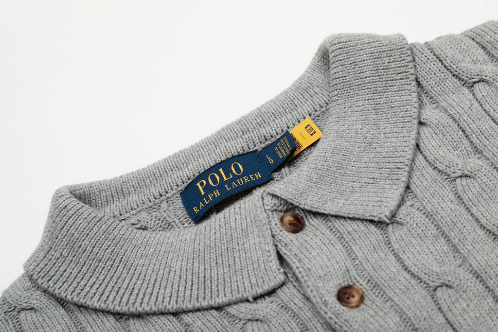 RALPH LAUREN SHORT-SLEEVE POLO KNIT SWEATER STYLE 435