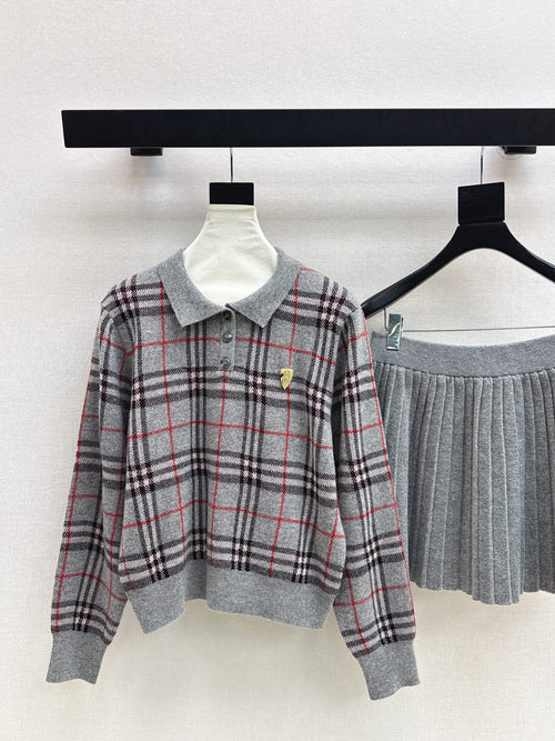 BURBERRY 25S POLO SHIRT AND SKIRT SET 0048